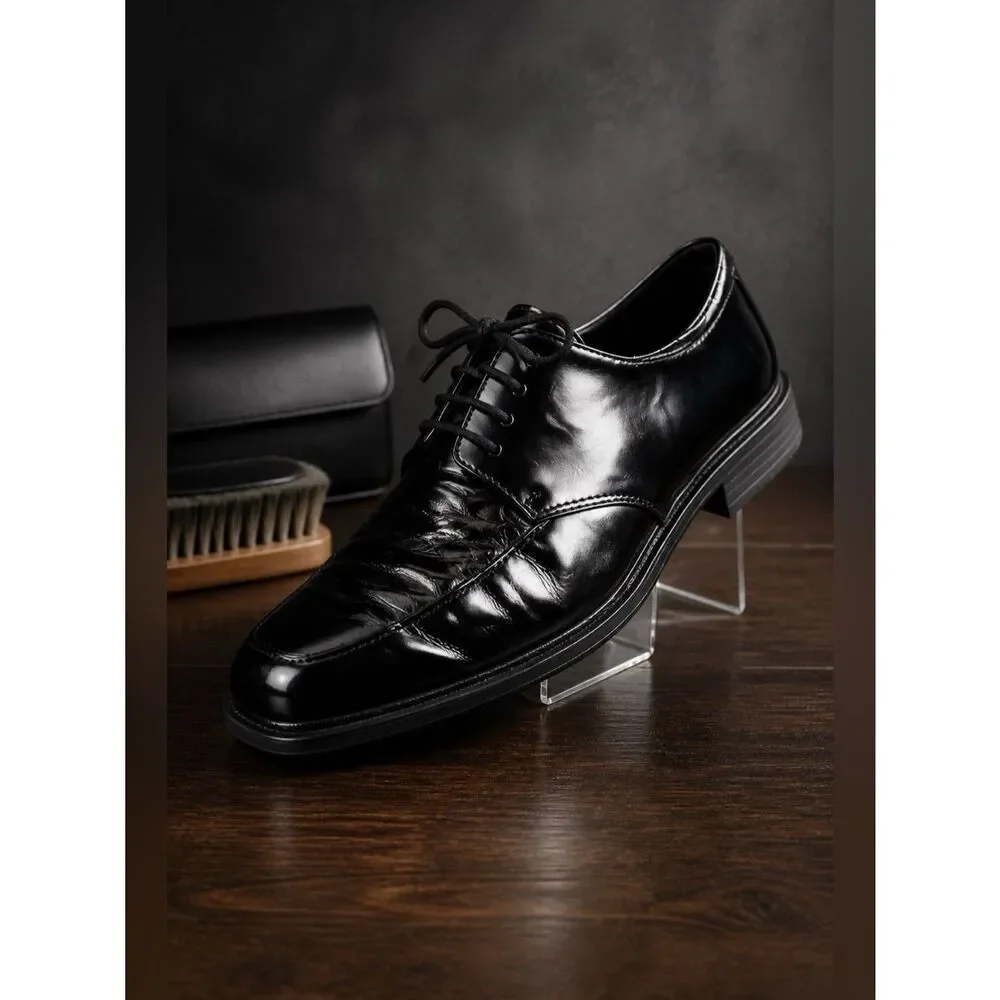 BLACK LEATHER OXFORDS by DEXTER SIZE 10